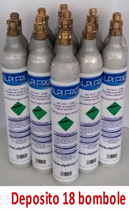 Deposito cauzionale 18 bombole 450gr