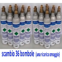 Scambio bombole 450gr  vuoto per pieno 36pz (una ricarica omaggio)