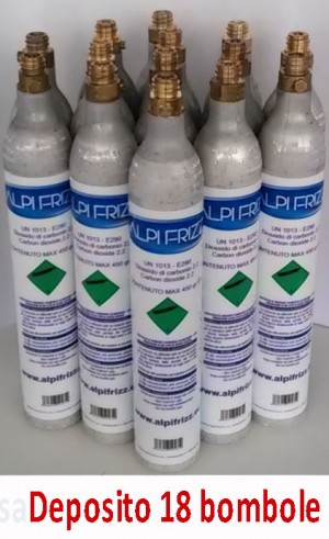 Deposito cauzionale 18 bombole 450gr