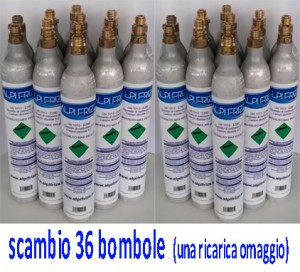 Scambio bombole 450gr  vuoto per pieno 36pz (una ricarica omaggio)